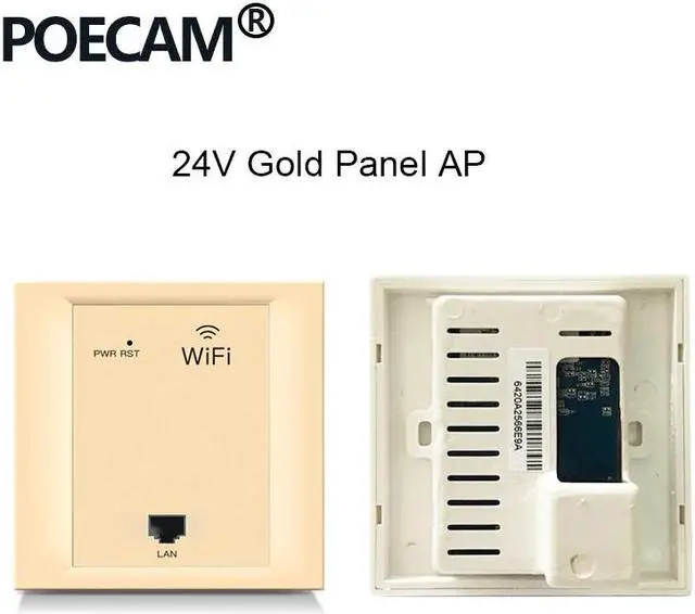 Main image of 86 pannel AP type 2.4G 300Mbps wireless travel router wifi in wall access point poe 24V  Optional Color White Gold