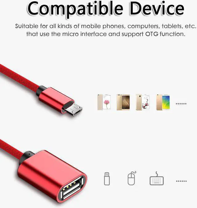 Alt view image 3 of 5 - USB Male To OTG Adapter Cable For Android Smartphone Tablet New Laptop PC with OTG Function