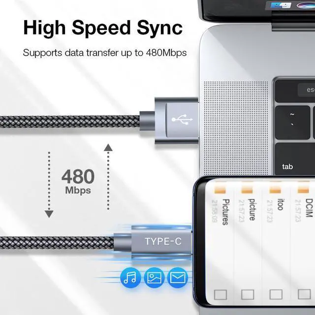 Alt view image 3 of 5 - USB Type C Cable For  Redmi Note 7 USB C Fast Charging Type-C Charger  Cable for  Galaxy S9 S8 Plus S10