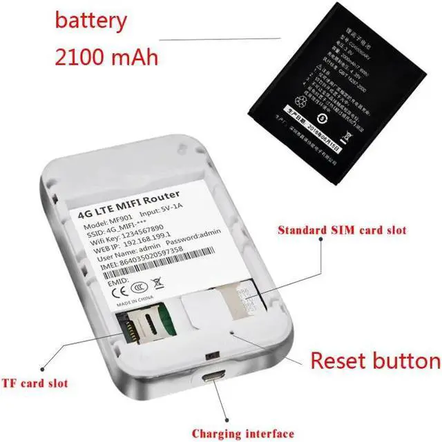 Alt view image 4 of 5 - 4G Pocket Wifi Router Car Mobile Wifi LTE router Hotspot Wireless Broadband Mifi Unlock wifi Modem Router 4G With Sim Card Slot