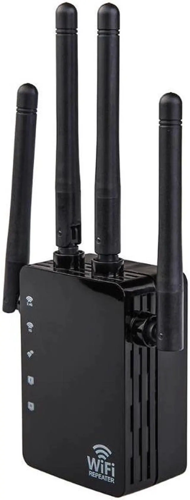 Alt view image 4 of 5 - WiFi 2.4G/5G Repeater Router Dual Band 1200Mbps Signal Amplifier Booster 4 Antennas WiFi Range Extender Access Point