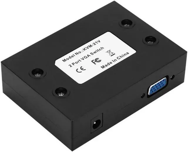 Alt view image 5 of 5 - Cable Wide Screen Video Sharing Box Accessories Black Manual LCD TV 2 Port VGA Switch KVM Splitter Metal For PC Monitor