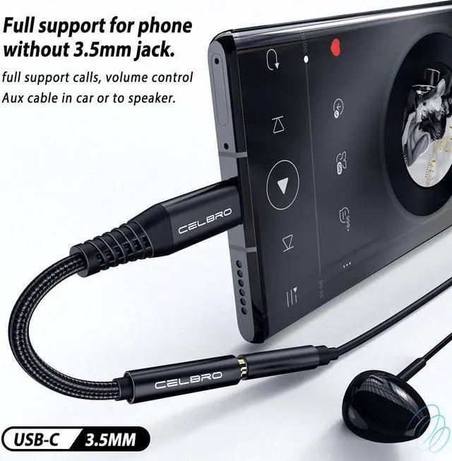 Alt view image 5 of 5 - for  Galaxy S20 Plus S20 Ultra USB C to 3.5mm Jack  AUX Type C  Earphone Connector  Audio Adatper