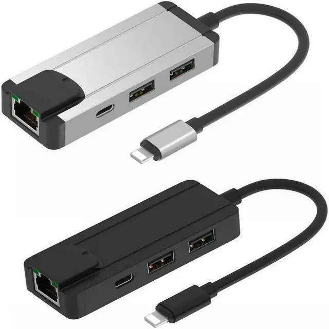 Alt view image 2 of 5 - 13 Charging OTG USB U Flash Disk File Reader Mouse Connect RJ45 Network Cable Ethernet Adapter For iPhone 11 Pro MAX 6 7 8 X