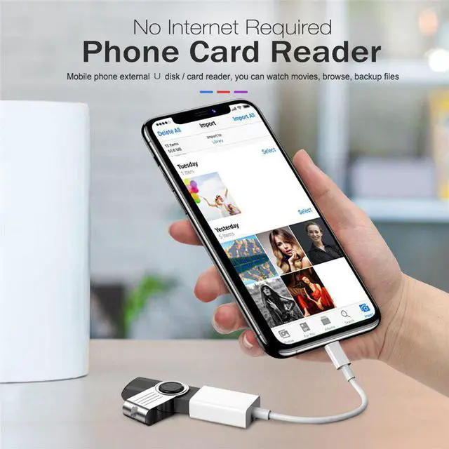 Alt view image 5 of 5 - for Apple to USB 3.0 Camera Reader Adapter for lightning iOS 13 Connector Kit  Cable For IPhone 5 6 7 8 X 11 iPad 3 4