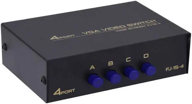 Alt view image 3 of 5 - 4 Ports VGA Displayport TV Projector Accessories Stable For Computer Splitter Box Metal KVM Switch USB 2.0 Hub Sharing HDMI