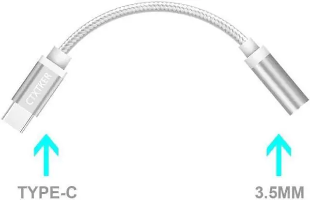 Alt view image 5 of 5 - C Type C to 3.5mm Jack Headphone Adapter Cable 3.5 Type-C Adapter Audio Converter Cable for  Mate10