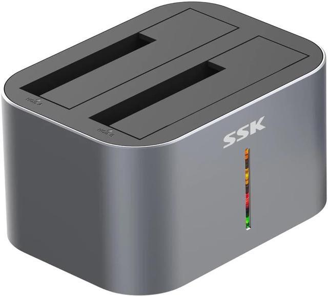 Alt view image 2 of 5 - Aluminum 2-Bay HDD Docking/Dock Station HD Dual SATA to Usb 2.0 2.5 3.5 External Hard Drive Reader Housing Case HD Box
