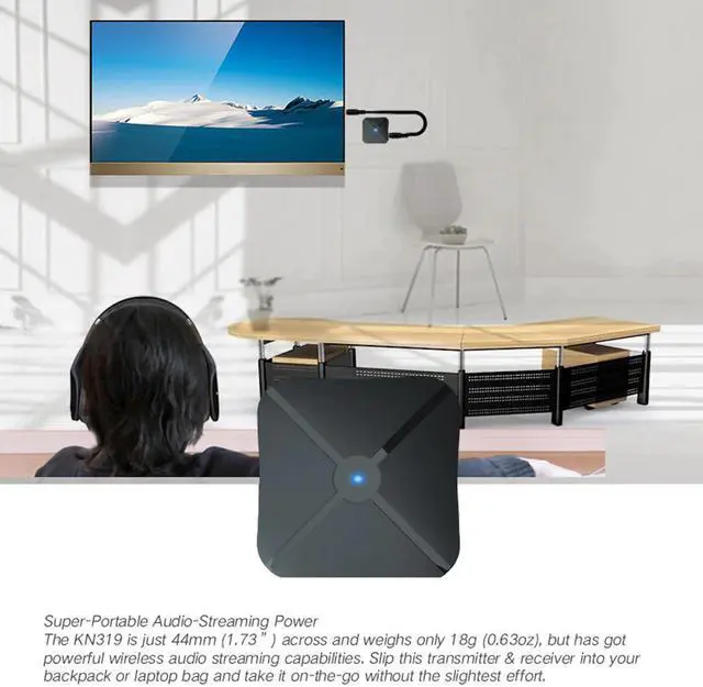 Alt view image 5 of 5 - 2 in 1 Wireless Bluetooth 4.2 Receiver Transmitter Home TV MP3 PC Wireless Adapter Audio 3.5MM AUX Stereo For Speaker TV Car PC
