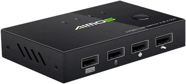 Alt view image 5 of 7 - Switch Box 2 Computers Sharing 4 USB Devices for Keyboard Scanner Projector VH99