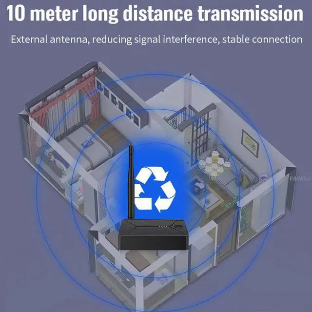 Alt view image 5 of 5 - Bluetooth 5.0 Audio Transmitter 3.5mm AUX Jack Optical Fiber Coaxial Wireless Adapter 10M for Headphones Speaker Hot Sale