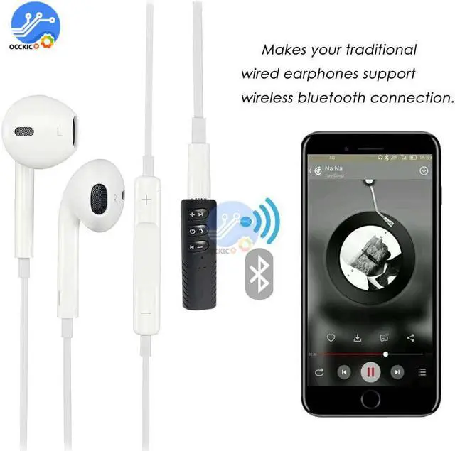 Alt view image 3 of 5 - 3.5mm Wireless Bluetooth Audio Receiver Handsfree Car Kit 3.5mm Jack Aux Music MP3 Audio Adapter for Speaker Headphone