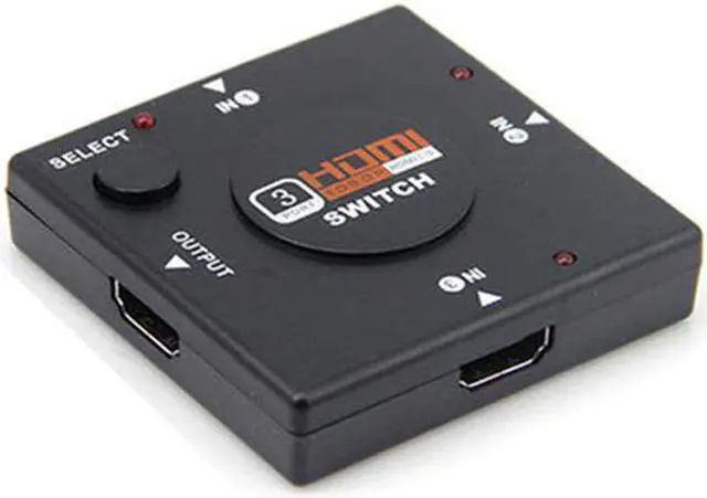 Main image of 3 Port HDMI Splitter Switcher 1x3 Mini HDMI Port 3 Input 1 Output KVM Switches for HDTV 1080P Video DV HDTV 1080P HDMI