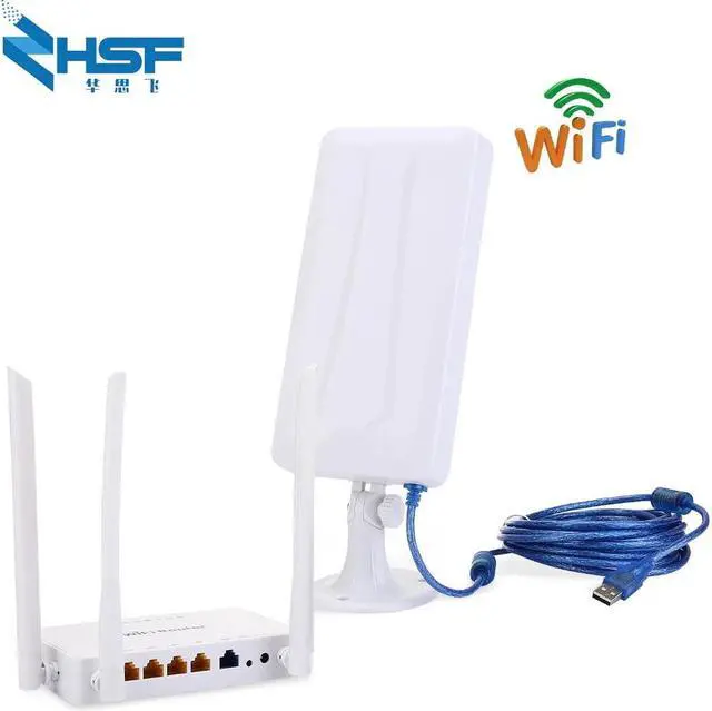 Alt view image 3 of 5 - 300mbps Wireless Router+High Gain Wifi USB Adapter 300Mbps High Power Wifi Router one Set Extend Wifi Signal Share 32users