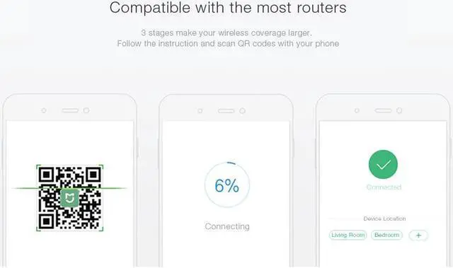 Alt view image 5 of 5 - Global Version  Mijia WiFi Repeater Pro Amplifier Router 300M 2.4G Repeater Network Mi Wireless Router  2 Antenna Home
