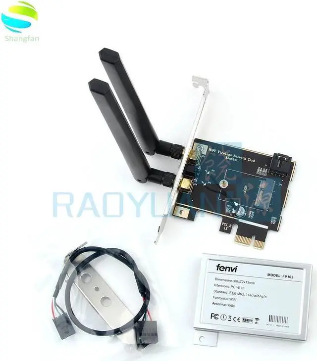 Alt view image 4 of 5 - Wireless Dual Band 2400Mbps Bluetooth 5.0 NGFF M.2 Wifi Adapter For  AX200 Wi-Fi Card 802.11ac/ax Windows 10