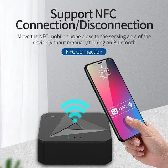 Alt view image 2 of 5 - Bluetooth 5.0 4.2 Audio Receiver Transmitter 2 IN 1 3.5mm 3.5 AUX Jack RCA HiFi Music Wireless Adapter For TV PC Car Speaker