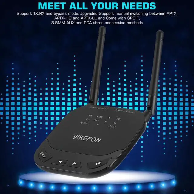 Alt view image 2 of 5 - 262ft/80m Bluetooth 5.0 Audio Transmitter Receiver AptX HD/LL Low Latency TV Car PC Wireless Adapter SPDIF 3.5mm AUX RCA