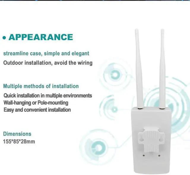 Alt view image 2 of 5 - 4G LTE Wifi Router 4G Sim Card Outdoor Cpe Wifi Hotspot Unlock Modem 3G 4G Wireless Router Broadband Antenn WAN/LAN Port