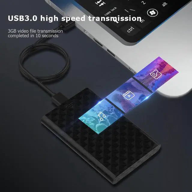Alt view image 3 of 5 - USB3.0 to SATA SSD Case External SSD hdd Hard Disk Box Adapter 2.5 inch SATA Mechanical HD Solid State Hard Drive for PC