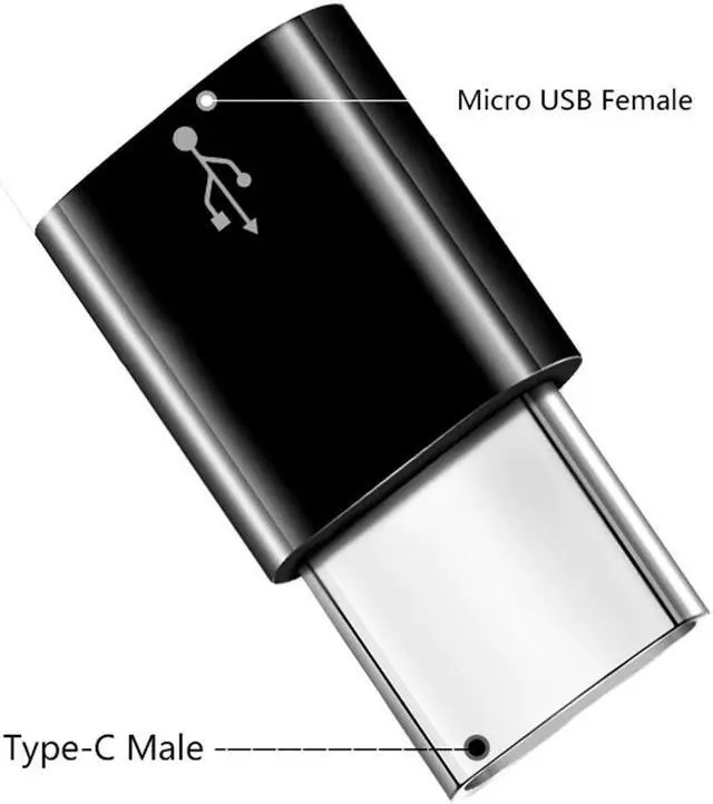 Alt view image 2 of 5 - Type C Adapter Micro  Female to -C Male Converter c Charger Cable Adaptor For  S9 S10 S8   Typec