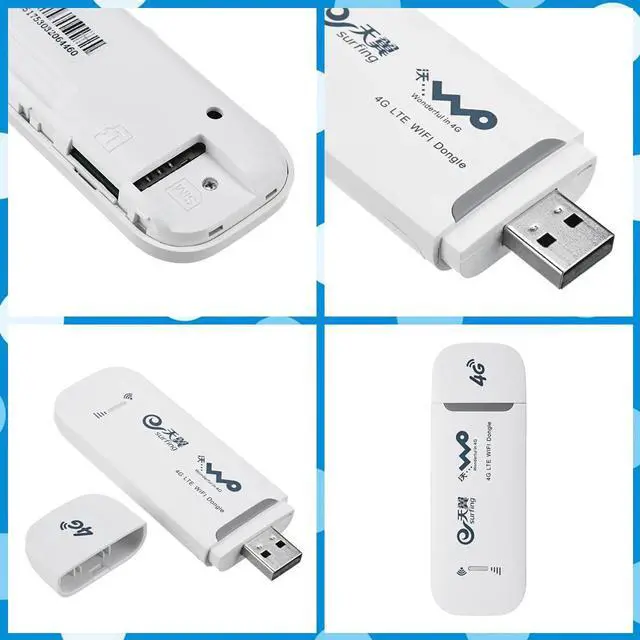 Alt view image 4 of 5 - 4G 3G LTE Portable Mobile USB WIFI Hotpot Wireless Router Dongle with TF Card Slot for Mobile Phone Tablet