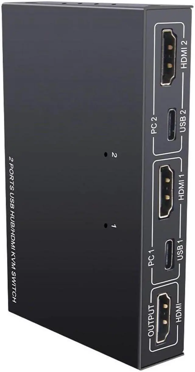 Alt view image 2 of 5 - KVM Switch Button Switcher USB Port With Cable Computer Accessory For Monitor Keyboard Mouse KQS8