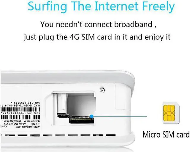 Alt view image 3 of 5 - 300Mbps Wifi Routers 4G lte cpe Mobile Router with LAN Port Support SIM card Portable Wireless Router wifi 4G Router