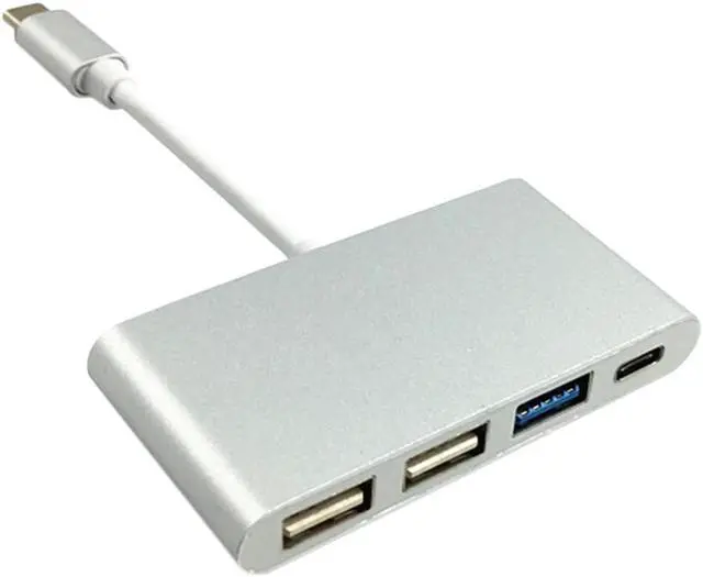 Main image of Portable Design USB-C/Type C USB 3.1 to USB Type C & 3-Port USB 3.0 Hub Adapter For Macbook High Quality!