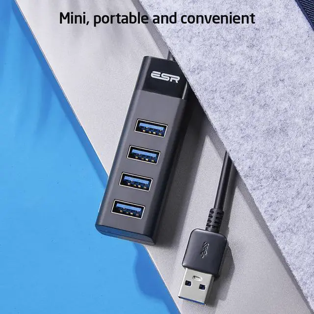 Alt view image 5 of 5 - 4 Ports USB HUB Multi USB Splitter Cable Adapter USB 3.0 Hub High Speed Fast Transfer Splitter 4 in 1 for PC MacBook Laptop