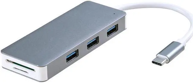 Main image of 5in1 Aluminum Alloy Type C Hub USB 3.0 3 Ports and SD/TF Card Reader Adapter Hub For MacBook For Galaxy Book A30