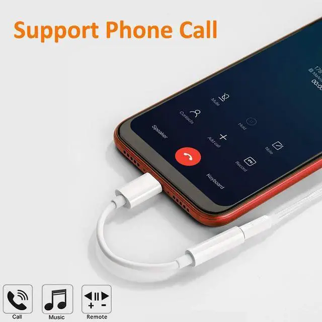 Alt view image 5 of 5 - For  Galaxy Note 10 S 8 9 10 20 Plus USB Type C to 3.5mm Headphone Jack Adapter USB C to Aux Audio Dongle Cable Cord DAC