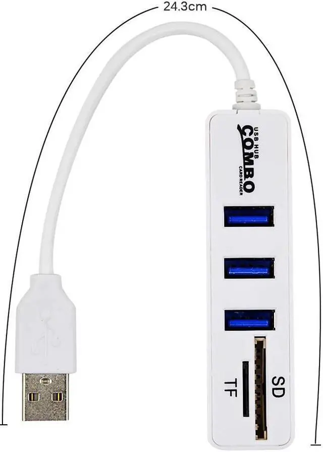 Alt view image 5 of 5 - USB Hub Multi USB 2.0 Hub USB Splitter High Speed 3 / 6 Ports Hab TF  Card Reader All In One For PC Laptop Accessories