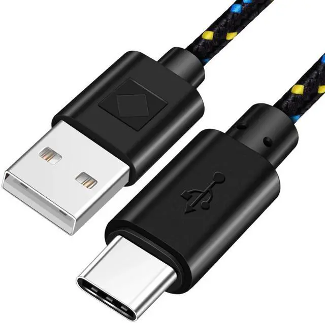 Alt view image 4 of 5 - Nylon Braided USB Type C Cable 1M 2M 3M  Sync Fast Charging USB C Cable For  S9 S10  mi9 mi8  Type-c
