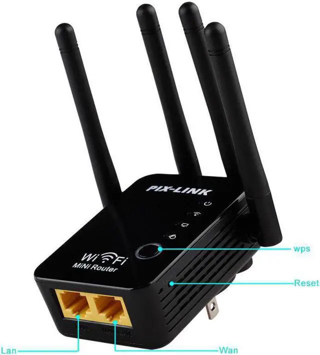 Alt view image 2 of 5 - 300Mbps Wireless Router Wifi Repeater Long Signal Range Extender Booster Antenna Amplifier Home network network extender