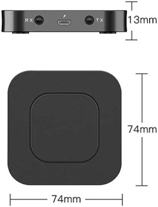 Alt view image 3 of 5 - 5.0 Wireless Audio Transmitter and Receiver AUX / RCA Compatible Adapter for PC Home Theater Headphone Player