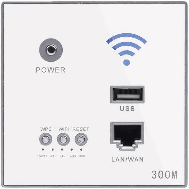 Alt view image 2 of 5 - 300Mbps Wall Router 110V/220V Power Ap Relay Smart Wireless Wifi Repeater Extender Wall Embedded 2.4Ghz Router Panel Usb Socket