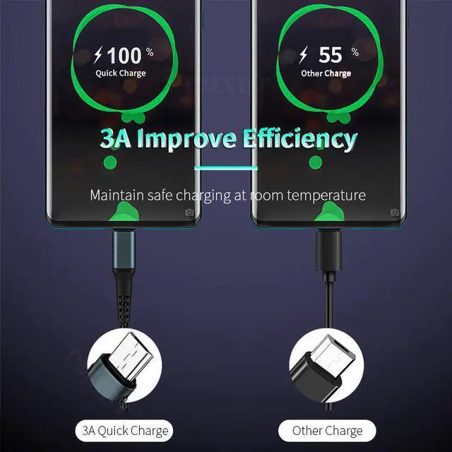 Alt view image 3 of 5 - C USB-C To Micro USB Charging Cable PD 60W Fast Charge  Transfer For Macbook   USBC Male to Micro A/B Male