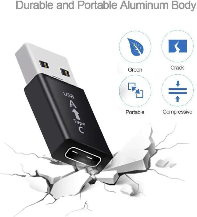 Alt view image 2 of 5 - USB C Female to USB 3.0 Male Adapter Max 10 Gbps Cable OTG Adapter Converter For Laptops MacBook  Mix9  S10
