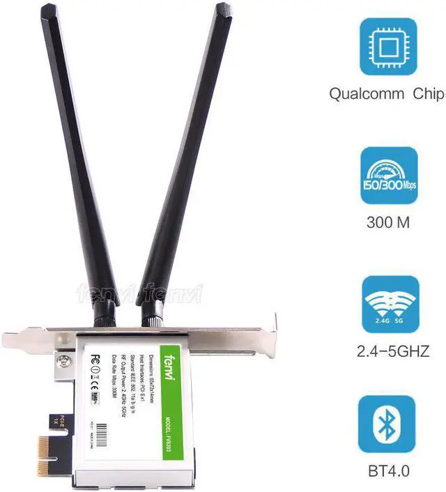 Alt view image 2 of 5 - Wireless Dual Band PCI Express WiFi Adapter PCI-E Network Card WIfi 6  AX200 2.4G/5G With Antennas Desktop PC Windows 10