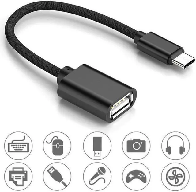 Alt view image 5 of 5 - 2 Types Type C to USB Adapter OTG Cable Micro USB OTG Converter Type-C Micro Connector  Cable For Android Smartphone Laptop