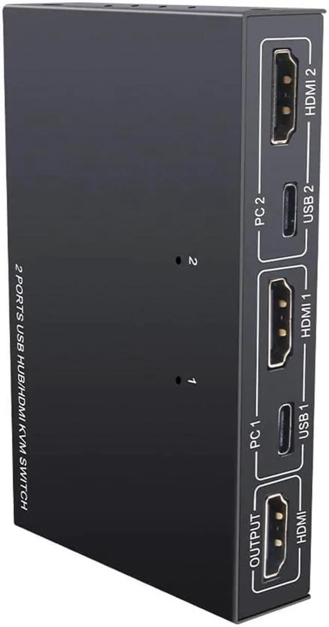 Alt view image 7 of 7 - KVM Switch Button Switcher USB Port With Cable Computer Accessory For Monitor Keyboard Mouse 101*65*20MM EM88