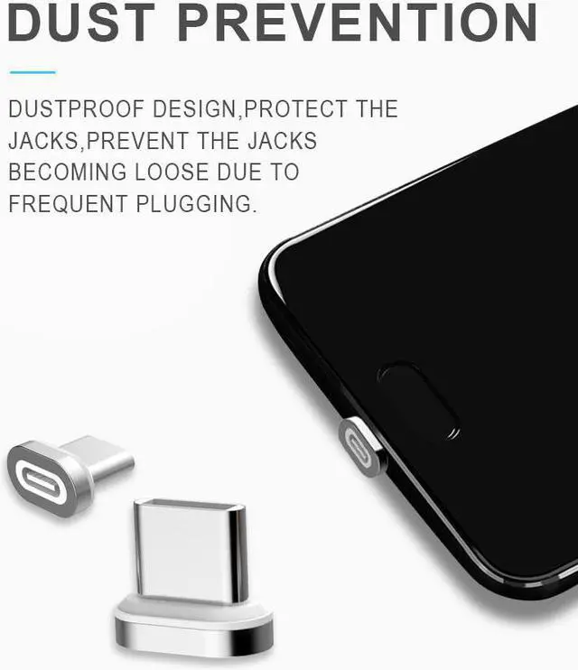 Alt view image 3 of 5 - Type C Adapter Magnetic Charger USB Connector for  iPhone   Phone Charger Cable Converter