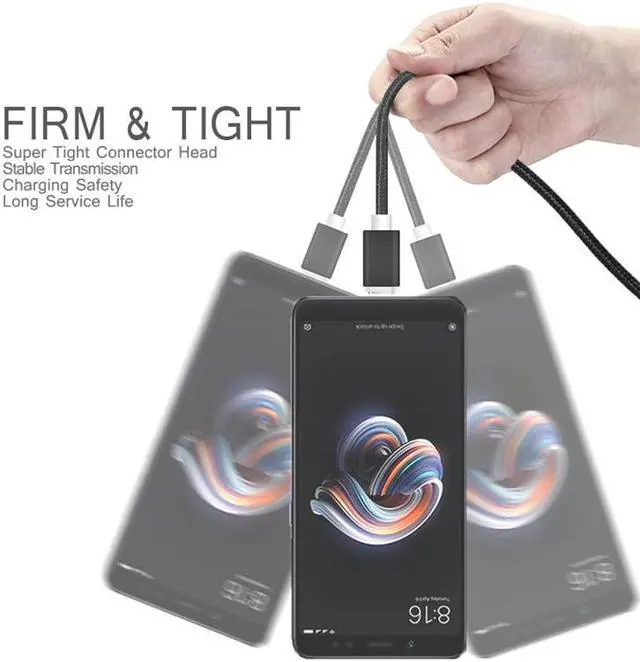 Alt view image 3 of 5 - 2m 1.5m 25cm USB Type C Cable Short Cabo For  Mi A2 A3 CC9 9 Mi9 SE  2  A50 S10 S10e + Charging Cable