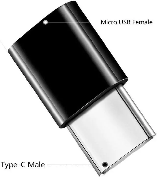 Alt view image 3 of 5 - USB to Type C  OTG Charging Cable Adapter for  Redmi note 8 Mi 10  P30 Pro P20  Galaxy S20 S10 Plus