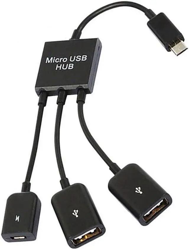 Alt view image 2 of 5 - 3 in 1 Micro USB OTG Cable  Transfer Micro USB Male to Female Adapter Game Mouse Keyboard Adapter Cable For