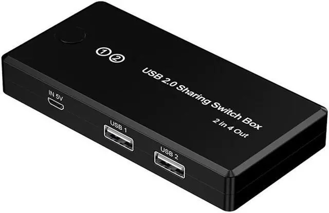 Main image of KVM Switch 2 Ports WIth Cables KVM 2 Ports  Switch 2x1 Supports 1080P@60Hz USB 2.0 Device Control up to 2 PCS  2x1