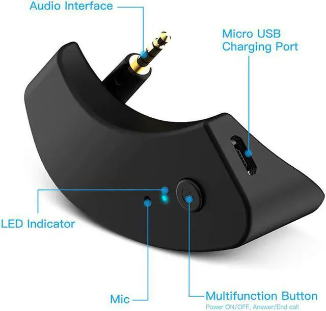 Alt view image 3 of 5 - aptX HD599 Bluetooth Adapter For Sennheiser HD599 HD579 HD569  Wireless Adapter Receiver Bluetooth Cable Cord
