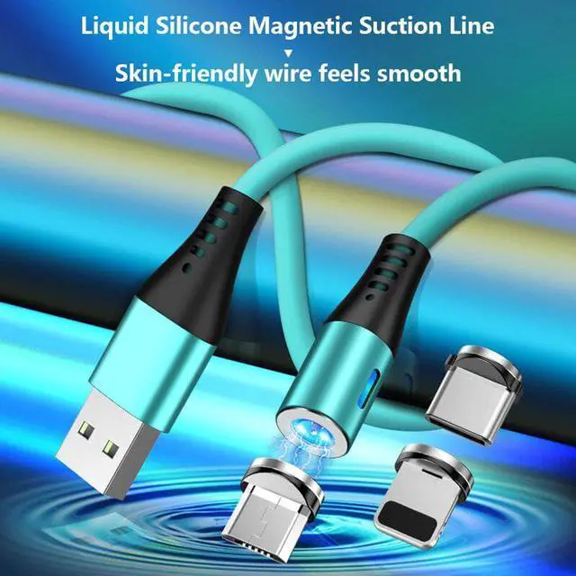 Main image of 1 Meter Silicone Magnetic USB Cable Charger Fast Charging Magnet Charge Wire Cord For IPhone Android TXTB1