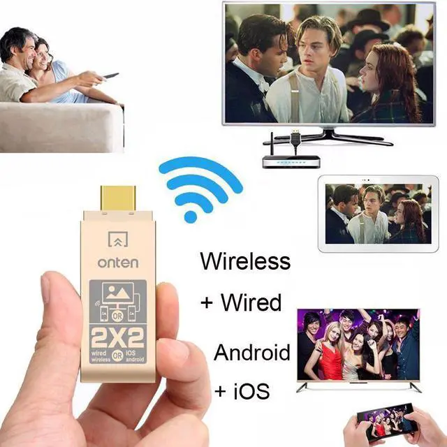 Alt view image 4 of 5 - WIFI HDMI Adapter +USB Cable Connect 2in1 Phone to TV Display Airplay Screen Mirroring for iPhone iOS  P20 P30 LG Android